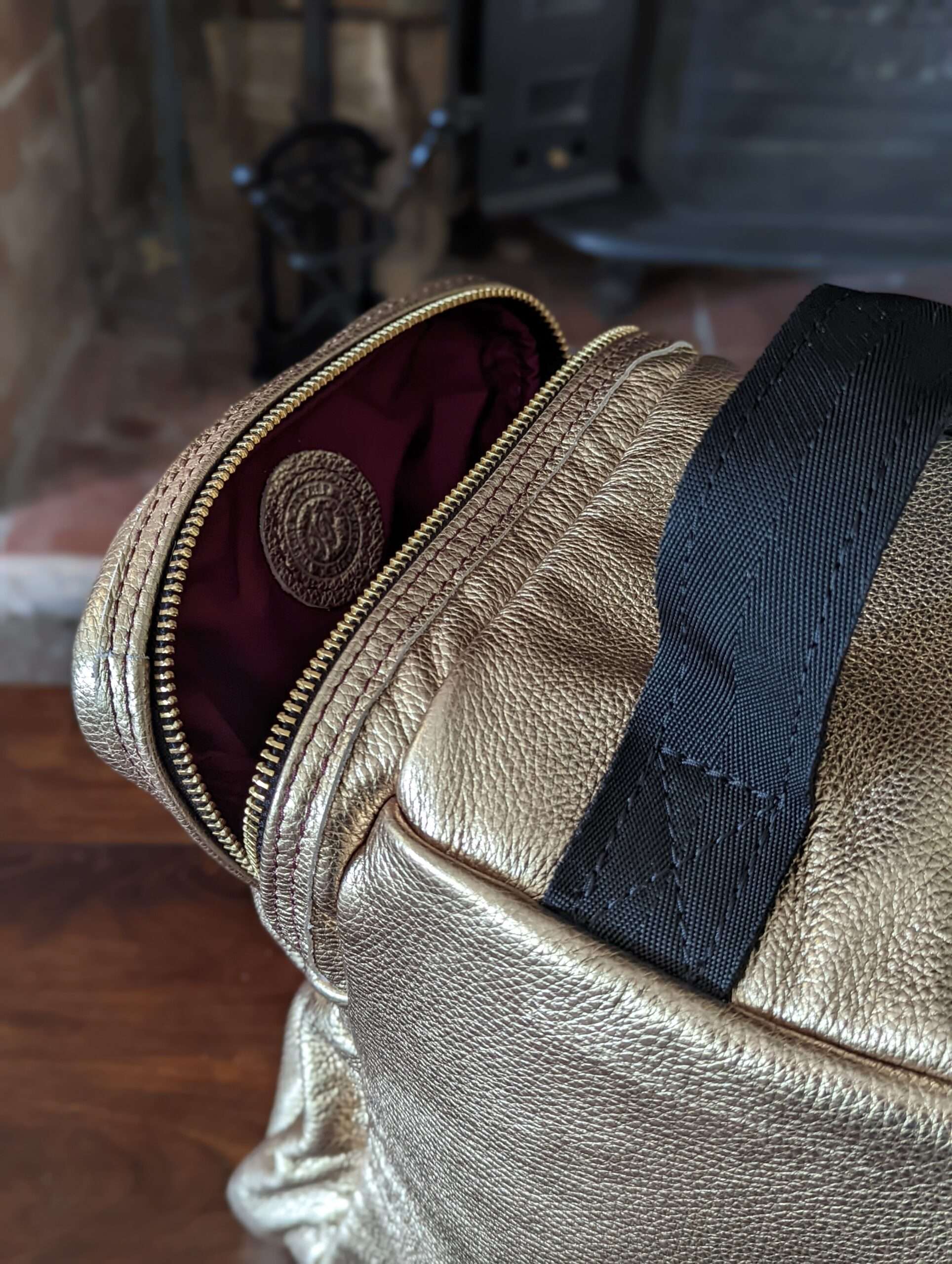 Product 102-1525-3 - Adult Boot Bag - Gold - Rear Pocket